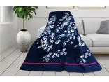 Koc Glamour 150x200 Kyoto granatowo biały Greno